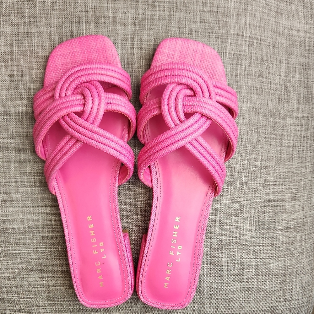 Marc Fisher Vibrant Pink Knotted Sandals